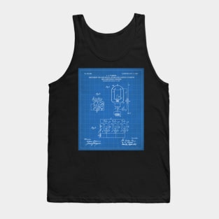 Electrician Patent - Maker Workshop Art - Blueprint Tank Top